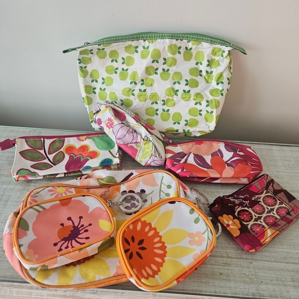 Floral and Fruit Patterned Cosmetic Bags
